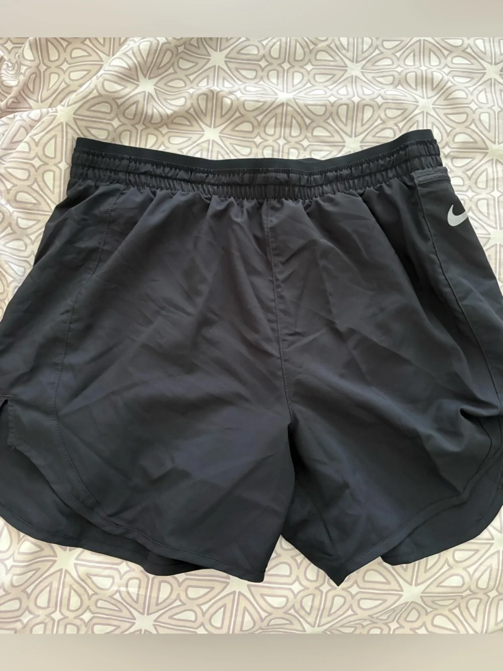 Nike Black Running Athletic Shorts with Elastic Waist